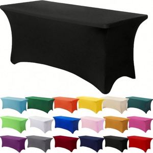 Manteles Rectangulares de Poliéster Elástico Antiarrugas con Impresión por Transferencia Térmica de 6 pies para Fiestas, Ferias Comerciales, Banquetes y Bodas - Product Image 1
