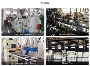 Tablero de azulejo de cubierta WPC impermeable Exterior antiputrefacción en relieve profundo Tablero de cubierta compuesto para pisos - Product Image 5