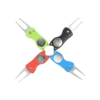 Bulk Goedkope Graszode Reparatie Tool Metalen Pitchfork Golf Switchblade Pitchfork Roestvrij Golf Reparatie Apparatuur Multifunctionele Golf