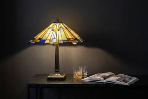 Lámpara de Mesa de Vidrio Emplomado de Estilo Vintage, de Gran Tamaño y Colorida, con Pantalla en Forma de Campana de Diseño Tradicional - Product Image 2