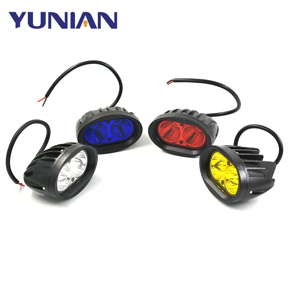 4inch Oval LED Spot Lamp 9-36V DC 20W White Blue Red Yellow Forklift Truck Warning Lamp Oval Safety Working Light