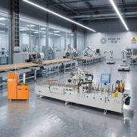 Machine automatique de collage de profilés à colle thermofusible PUR pour le laminage de fenêtres et de cadres de portes en PVC, bois, MDF et aluminium