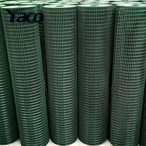 Rouleau de clôture en treillis soudé en PVC noir et vert, <span class=keywords><strong>maille</strong></span> carrée de 50 mm x 100 mm (2 pouces) - Product Image 5