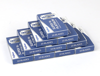 Lames de rasoir à double tranchant en acier inoxydable de haute qualité pour hommes, 100 pièces/boîte