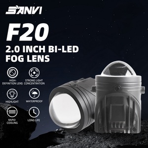 Sanvi 2 Inch F20 Bi Led Projector Lens Fog Light with Dual Led Chips Dual Light Reflector Cup 35w 40w 5500k Waterproof Fog Lens - Product Image 2