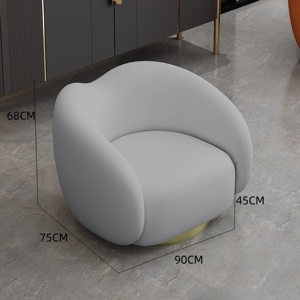 Moderno nordico divano pigro minimalista, color <span class=keywords><strong>crema</strong></span> e sedia bianca, sedia per il tempo libero, divano singolo - Product Image 3