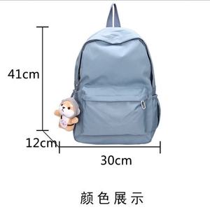Sac d'école et d'université en toile de nylon verte, imperméable, sur mesure, nouveau design simple et tendance - Product Image 5