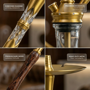 MR EDS Hookah Mr EDS E14 DIAMOND Ensemble Chicha Classique en Acier Inoxydable Narghile MR EDS <span class=keywords><strong>Tige</strong></span> de Chicha - Product Image 4