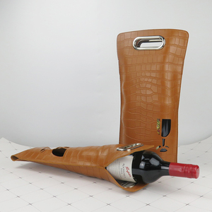 Tùy Chỉnh Cá Sấu Da Chai PVC Rượu Vang Tàu Sân Bay Di Động Thăng Hoa Sẵn Sàng PVC Rượu Vang Tàu Sân Bay Túi - Product Image 2