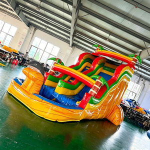 Toboggan aquatique gonflable sur le thème des requins avec piscine à jets d'eau, château gonflable pour enfants, parc aquatique commercial pour l'été - Product Image 2
