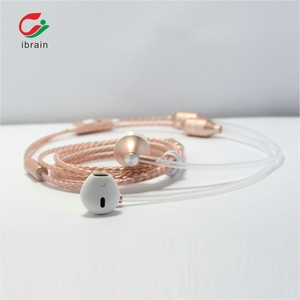 Ibrain Bestseller 2020 FC21-E Auricolari In-Ear in Metallo Oro Rosa <span class=keywords><strong>con</strong></span> Tubo d'Aria e <span class=keywords><strong>Jack</strong></span> da 3,5mm, <span class=keywords><strong>Cuffie</strong></span> Anti-Radiazioni - Product Image 4