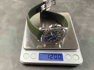 Reloj Mecánico Impermeable de Súper Calidad, 42 mm, Fábrica DDF, Movimiento ETA 330, 5168, Peso 120 g, Reloj Verde PP con Correa de Goma Verde - Product Image 6