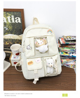 Sac à Dos Double Épaule en Nylon Tendance pour Jeunes Filles de Collège, Lycée et Étudiantes du Primaire