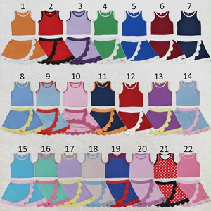 Conjuntos de Ropa Deportiva para Bebés y Niñas, Tops sin Mangas con Lazos de Flores, Faldas y Pantalones Cortos - Product Image 6