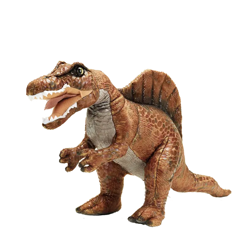 Brinquedo de pelúcia realista personalizado para bebês, brinquedo de dinossauro em pé, animais, espinossauros, brinquedo de dinossauro