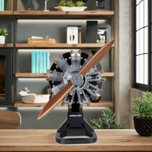 Ornement d'avion d'entraînement CJ-6 de haute qualité modèle anatomique mobile de <span class=keywords><strong>moteur</strong></span> à neuf cylindres en forme d'étoile pour le décor de nouveauté à la maison - Product Image 6