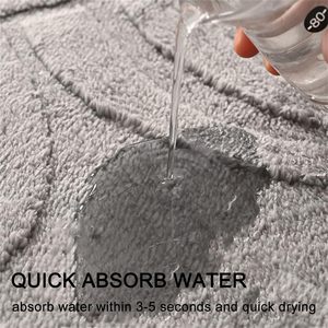 Tapis de bain en microfibre à poils doux et moelleux, à carreaux roses, absorbant l'eau, séchage rapide, antidérapant, pour la maison et l'hôtel - Product Image 2