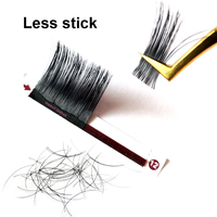 Plateaux d'extensions de cils en cachemire 0.02 0.03 0.05 Noir mat premium pour volume, vente en gros, 22mm 25mm