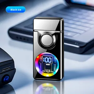 2025 moderne USB allume-cigare créatif coupe-vent Cool commande vocale plusieurs méthodes d'allumage double feu commutable - Product Image 5