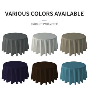Nhà Máy Bán Hàng Trực Tiếp Tùy Chỉnh Kích Thước Màu Sắc 120 Inch Bảng Vải 100% Polyester Vải Đồng Bằng Khăn Trải Bàn Cho Đảng Wedding Nhà Hàng - Product Image 4
