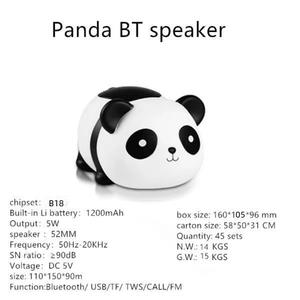 الأكثر مبيعًا مكبر صوت حيوان باندا لطيف ، ديكور منزلي دمية قطيفة صغيرة مع بطاقة TF تشغيل وراديو FM - Product Image 2