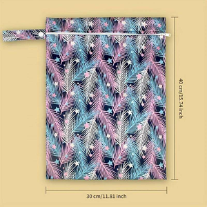 <span class=keywords><strong>Sac</strong></span> à poche unique imperméable 30*40cm, motif Arc-en-ciel Fusée Champignon, réutilisable et doux pour <span class=keywords><strong>la</strong></span> peau, pour le rangement de couches bébé humides et sèches - Product Image 2
