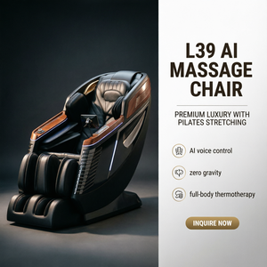 Fauteuil <span class=keywords><strong>de</strong></span> massage en panneaux <span class=keywords><strong>de</strong></span> bois L39 en gros avec commande vocale IA, étirements Pilates, zéro gravité, thermothérapie corps entier <span class=keywords><strong>pour</strong></span> clubs <span class=keywords><strong>de</strong></span> spa et distributeurs - Product Image 1