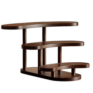 <b>Desktop</b> <b>shelf</b> with rounded tiers, suitable for home use in living rooms and tea rooms, featuring cup holders, organizers, and - Product Image 5