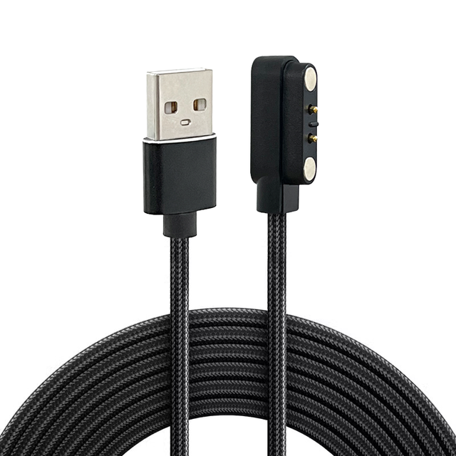 2 Pin High Current Brass Gold Plating Magnetic Pogo Pin Stand Smartwatch Charger Connector Cable