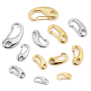 Hebilla de langosta de acero inoxidable 316L chapada en oro y plata en forma de D para la fabricación de joyas, suministros de abalorios al por mayor - Product Image 3