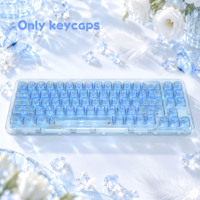 Ensemble de touches de clavier en gelée transparente pour claviers mécaniques, touches transparentes mignonnes, clavier de jeu RGB, accessoires personnalisés DIY