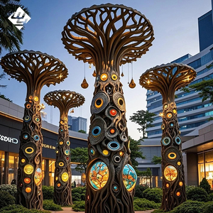Sculpture personnalisée en métal <span class=keywords><strong>Arbre</strong></span> <span class=keywords><strong>de</strong></span> <span class=keywords><strong>Vie</strong></span> pour l'aménagement paysager extérieur, idéale pour les centres commerciaux et les espaces publics - Product Image 3