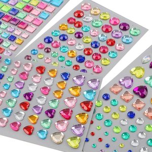 สติกเกอร์คริสตัลหลากสีแบบติดเองสำหรับงานฝีมือ DIY - Product Image 1