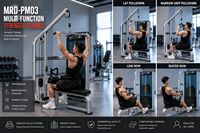 Máquina de Polea Doble Función para Ejercicios de Fondo y Remo Sentado, Entrenador de Cables para Fortalecimiento de Espalda, Equipo de Gimnasio y Fitness