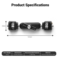 Bras articulé professionnel de 5 pouces en alliage d'aluminium, flexible multidirectionnel et stable pour caméras d'action et écrans LCD