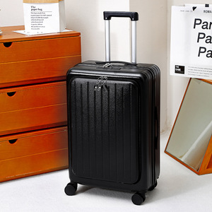 Front-opening Multifunctional 20-inch <b>Suitcase</b> Universal <b>Wheel</b> Trolley Case With Lock Carry-on Travel Luggage Unisex Summer 2023 - Product Image 2