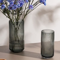 Vase en verre moderne très vendu, ensemble de vases cylindriques, vase de table, décoration simple pour le salon