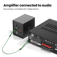 Câble audio 2 RCA vers 2 6,35 mm, cuivre haute pureté, son haute fidélité pour table de mixage et amplificateur, câbles audio RCA AUX