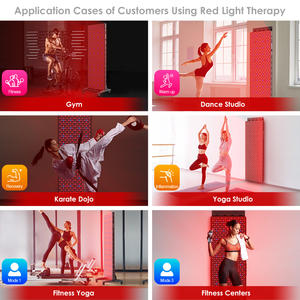 BioMol Fitness High Irradiance 900X5W LED Red Therapy Light Full Body Painel de tamanho grande com suporte móvel ajustável - Product Image 4