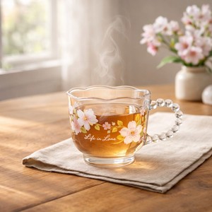 كوب ساكورا اليدوي الفاخر - أكواب زجاجية أنيقة للشاي والقهوة بمقبض خرز فريد - Product Image 3