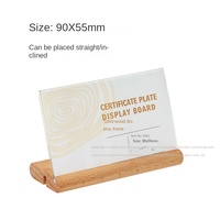 Style Simple écologique en bois A4/A5/A6 taille présentoir publicitaire réception de Restaurant signalisation vierge acrylique pour boulangerie