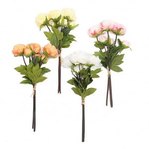 OH ARTS Indoor Dining Table Silk Flower Bunch 50cm X3 Peony Christmas Living Room Furnishings Manufacturer Wholesale - Product Image 5