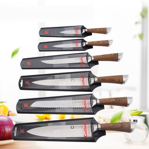 In magazzino 6 pezzi <span class=keywords><strong>coltelli</strong></span> <span class=keywords><strong>da</strong></span> cucina In acciaio inox manico In legno professionale taglio coltello <span class=keywords><strong>da</strong></span> Chef <span class=keywords><strong>Set</strong></span> con borsa In PVC - Product Image 2