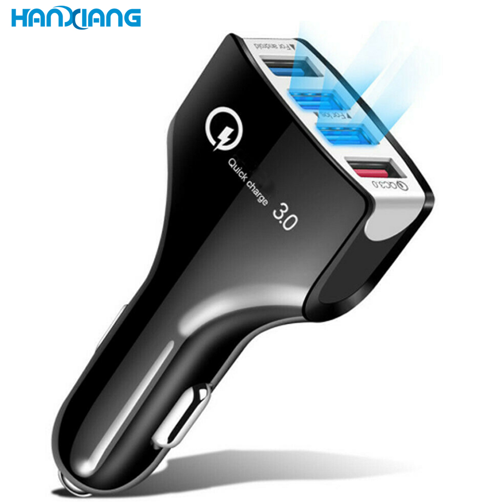 Amazon Top Sales Trending 2021 Mobile Phone Universal QC3.0 Quick Car Charger 4 USB Battery Adapter for Apple