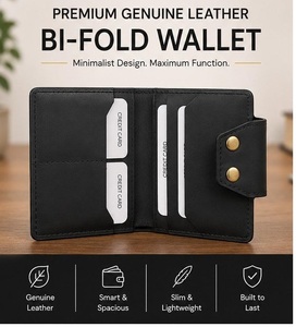 Portefeuille en cuir véritable pour homme, finition premium, fourni directement par l'usine, provenant d'un fournisseur indien. - Product Image 1