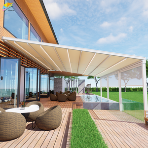 Toit pliant à lattes inclinées, auvent de toit, pergola en matériaux métalliques, toit ouvrant fixe transparent - Product Image 6