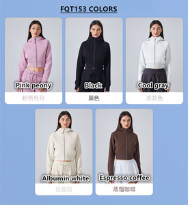 Felpa <span class=keywords><strong>con</strong></span> Cappuccio di Alta Qualità per <span class=keywords><strong>Donna</strong></span>, Personalizzabile, <span class=keywords><strong>con</strong></span> <span class=keywords><strong>Zip</strong></span> Intera, Crop Top Lungo, Maglione <span class=keywords><strong>con</strong></span> Cappuccio Femminile - Product Image 4