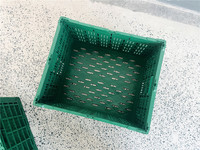 Caisse pliable en plastique PP robuste et empilable, panier en maille recyclable pour le stockage des légumes et des fruits