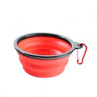 Gamelle pour chien portable et pliable SinSky, pour plusieurs scénarios en extérieur, gamelle pour chien de voyage, gamelle pour nourriture et eau, distributeur de nourriture lent pour animaux de compagnie