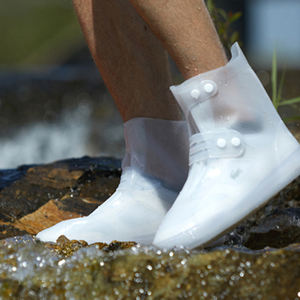 2019 מכירה לוהטת רחיץ לשימוש חוזר ללא החלקה זול קל משקל מתקפל גומי גשם נעלי כיסוי - Product Image 5